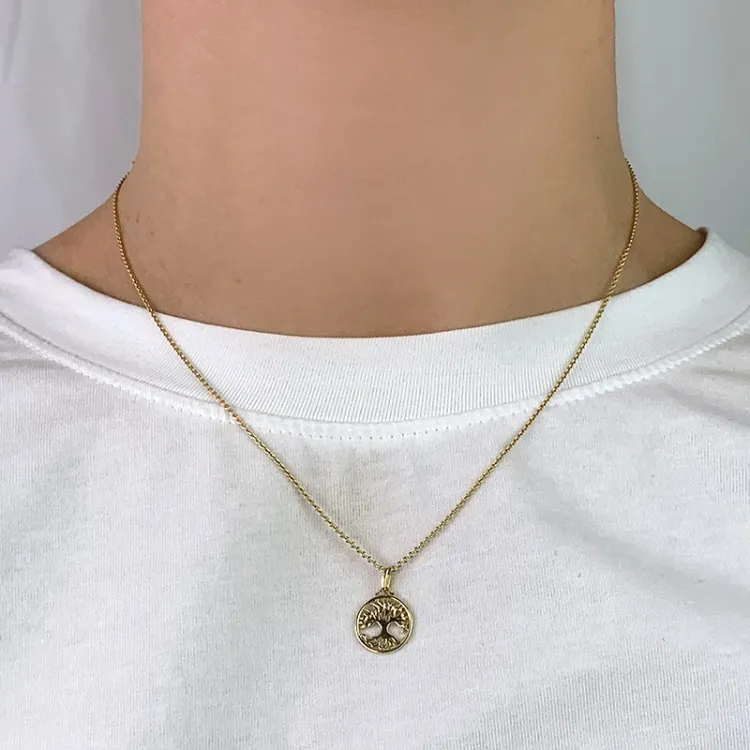 11,5 mm livets træ vedhæng i 8 karat guld - Gold Collection