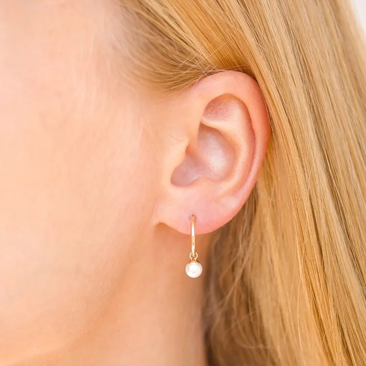 12 mm creoler i 9 karat guld - Gold Collection