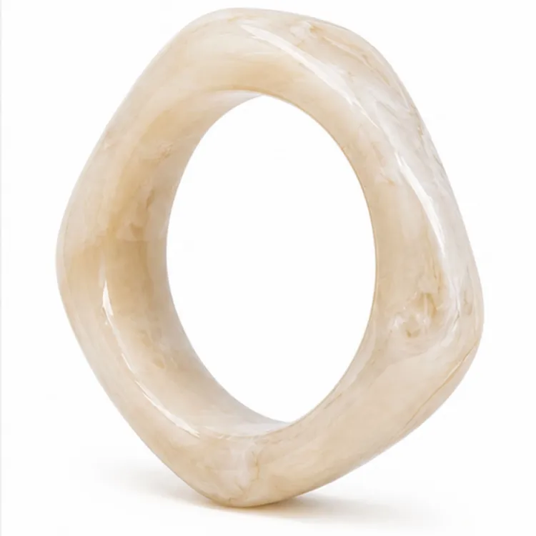 hvid bangle i resin - AURA