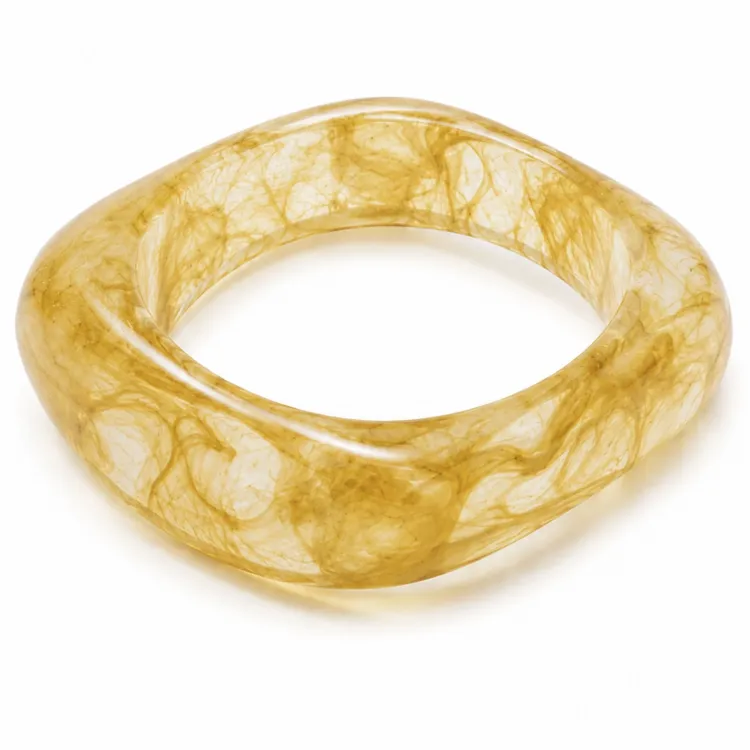 gul bangle i resin - AURA