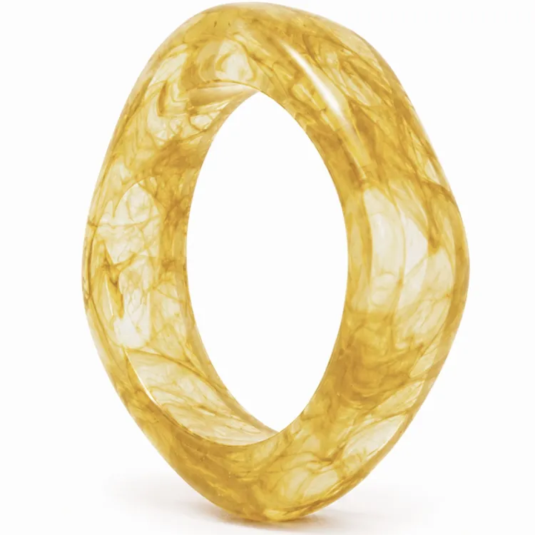 gul bangle i resin - AURA