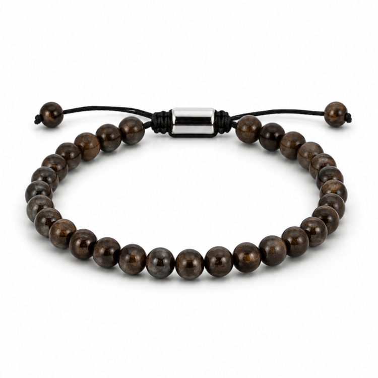 bronzit armbånd i nylon med justerbar snor
