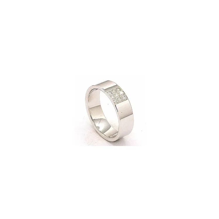 diamant vielsesring i 14 karat hvidguld 0,149 ct