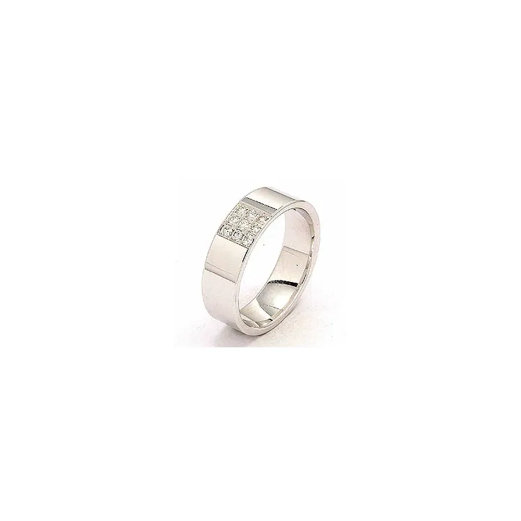 diamant vielsesring i 14 karat hvidguld 0,149 ct
