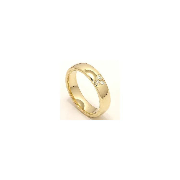 Vielsesring i 9 karat guld 0,075 ct