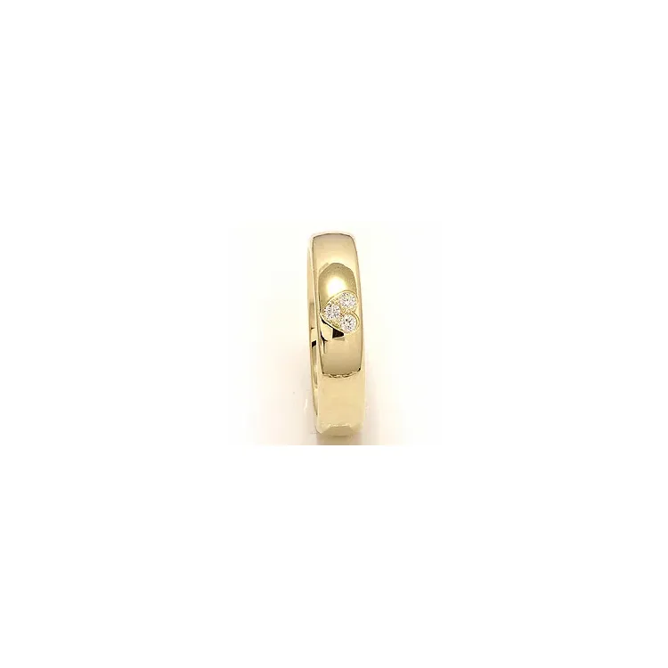 Vielsesring i 9 karat guld 0,075 ct