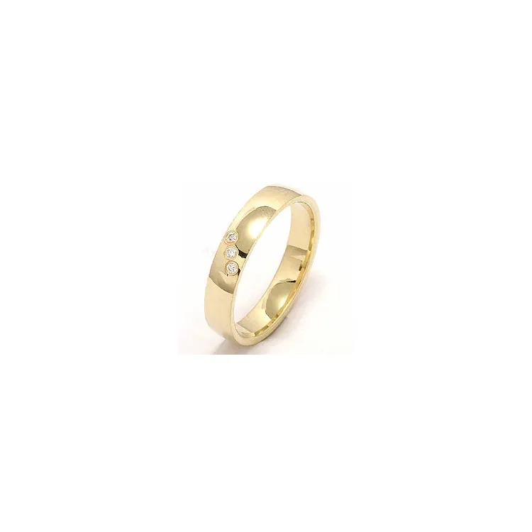 Vielsesring i 14 karat guld 0,03 ct