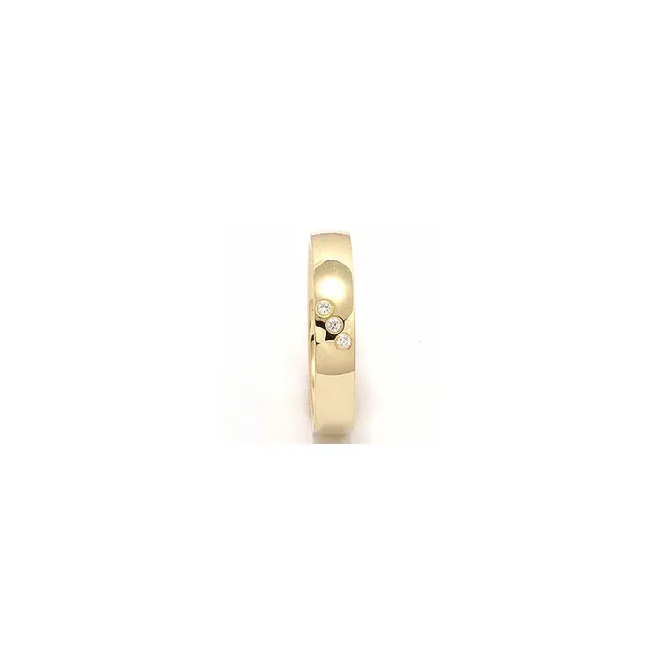 Vielsesring i 14 karat guld 0,03 ct