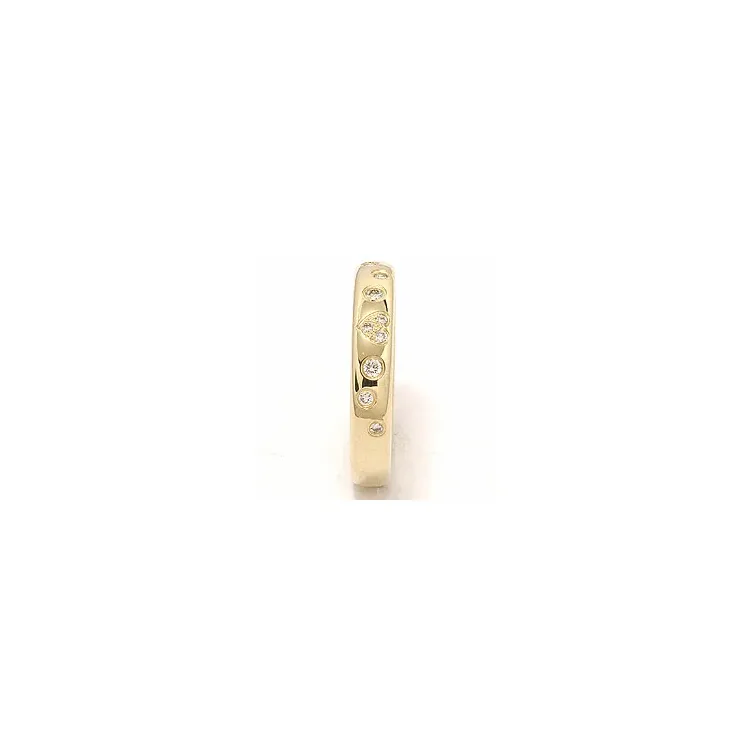 Hjerte vielsesring i 14 karat guld 0,13 ct