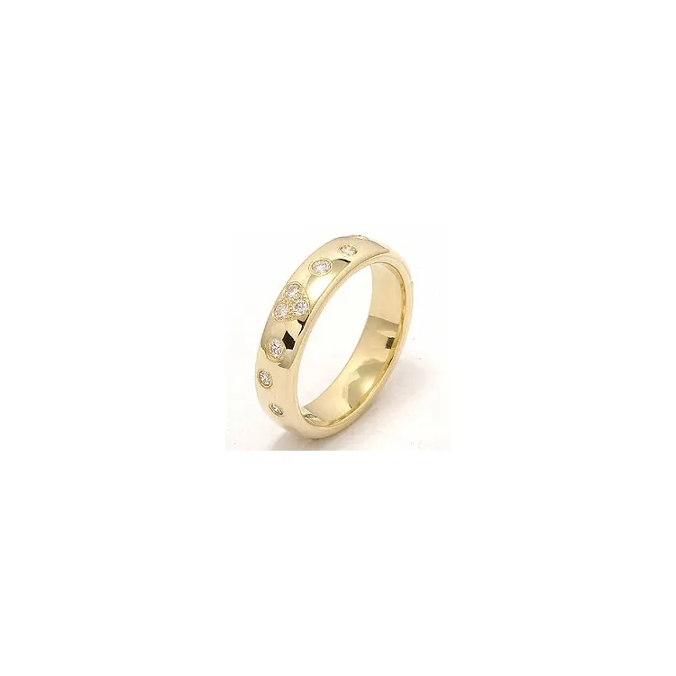 Vielsesring i 9 karat guld 0,225 ct