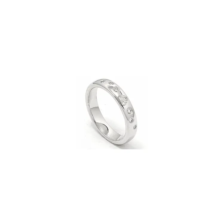 hjerte vielsesring i 14 karat hvidguld 0,130 ct