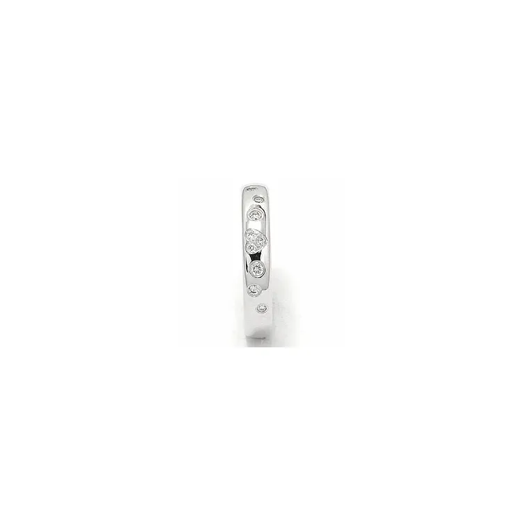 hjerte vielsesring i 14 karat hvidguld 0,130 ct