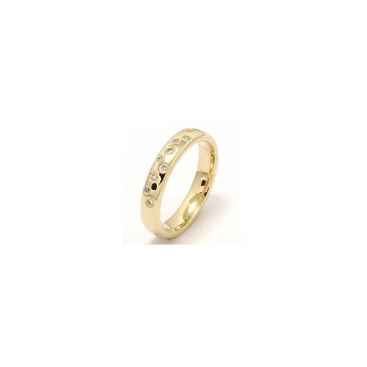 stjernedrys vielsesring i 14 karat guld 0,126 ct