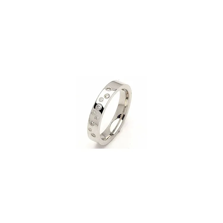 Vielsesring i sølv 0,126 ct