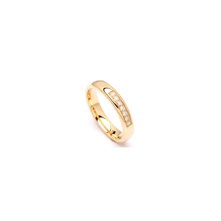 Vielsesring i 14 karat guld 0,116 ct