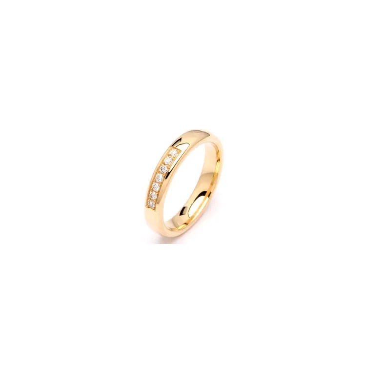 Vielsesring i 14 karat guld 0,116 ct