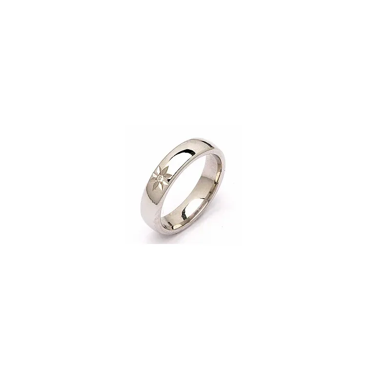 Vielsesring i sølv 0,020 ct