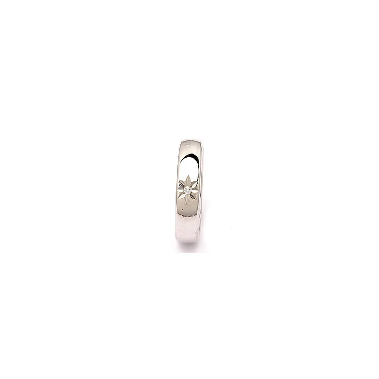 Vielsesring i sølv 0,020 ct