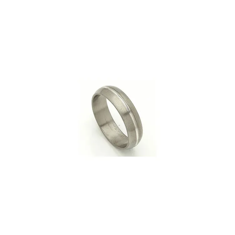 Vielsesring i 14 karat titanium og hvidguld