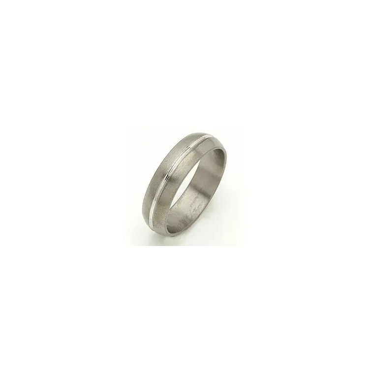 Vielsesring i 14 karat titanium og hvidguld