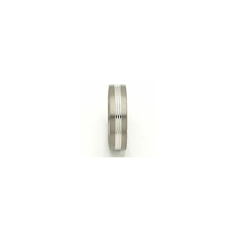Vielsesring i 14 karat titanium og hvidguld