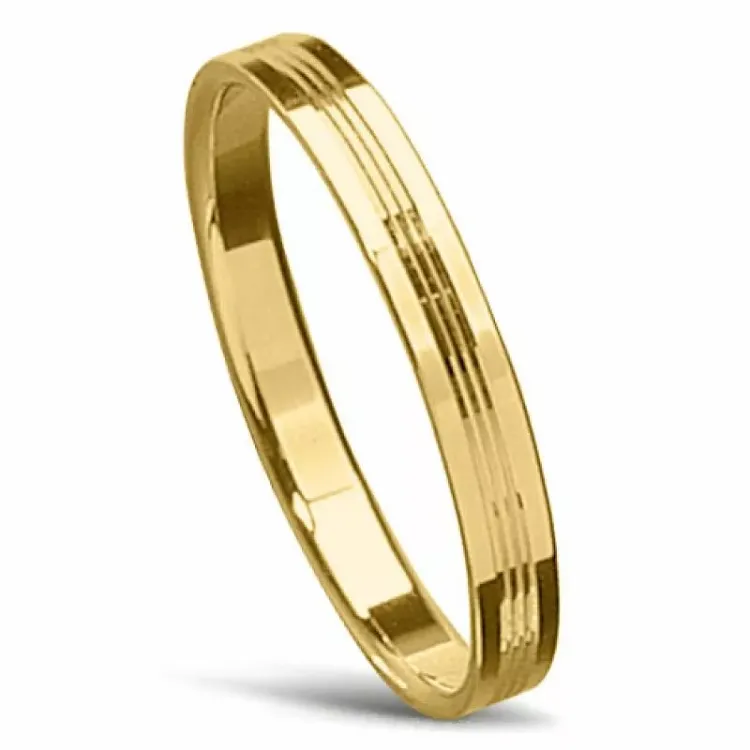 Smal vielsesring i 14 karat guld