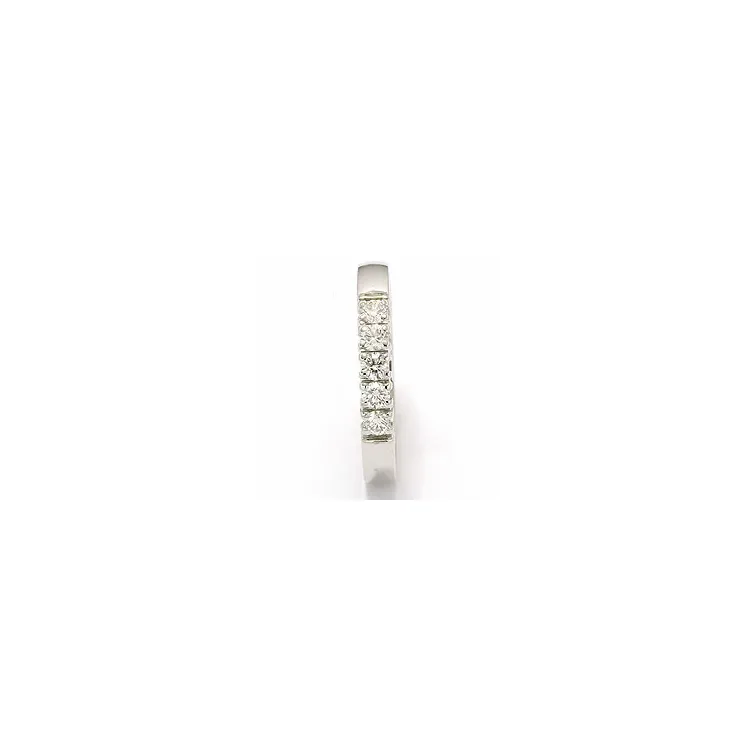Vielsesring i 14 karat hvidguld 0,07 ct