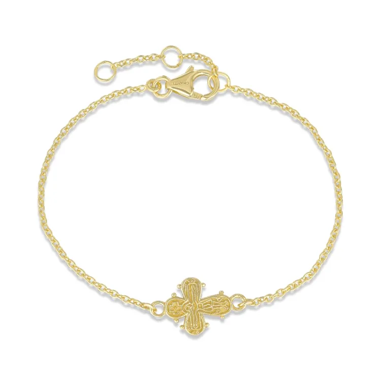 12 x 10,5 mm dagmarkors armbånd i forgyldt sølv - Amoré