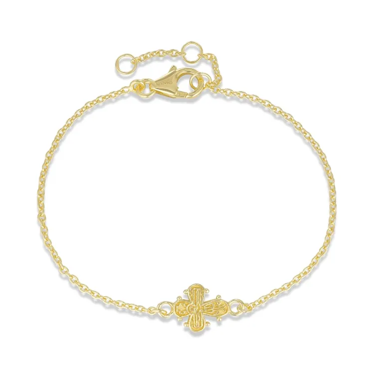 10 x 8,5 mm dagmarkors armbånd i forgyldt sølv - Amoré