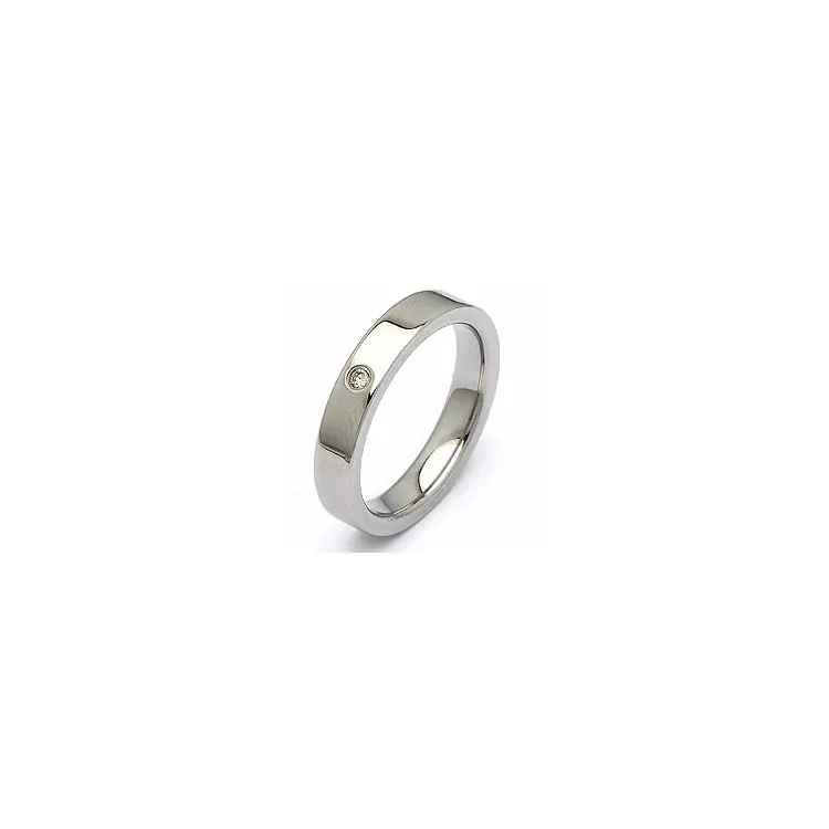 Vielsesring i stål 0,025 ct