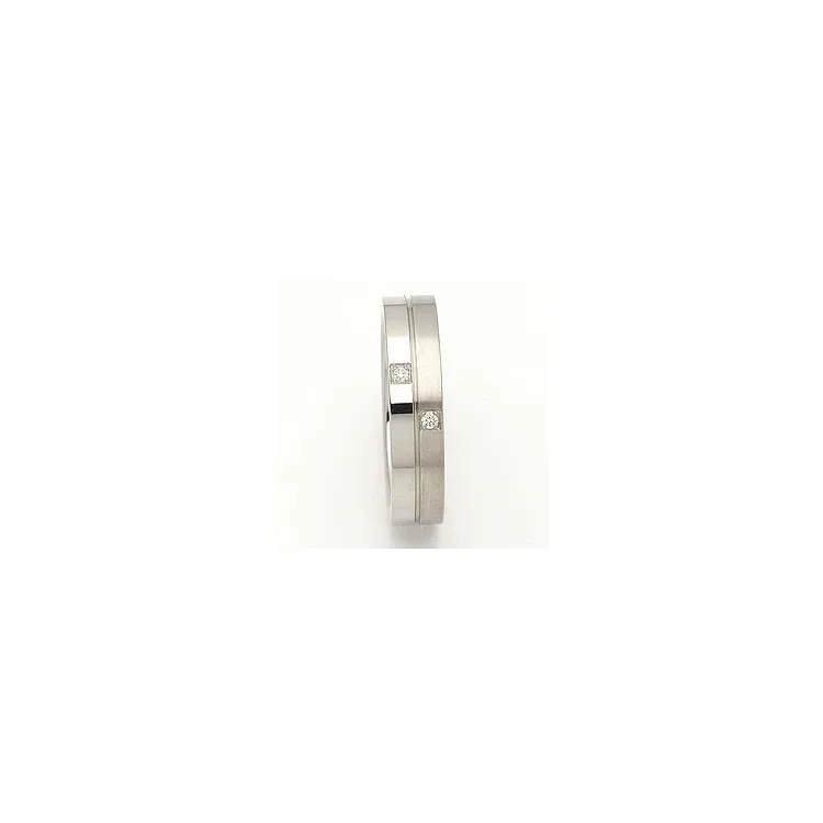 Vielsesring i sølv 0,028 ct