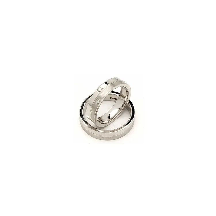 Vielsesringe i sølv 0,028 ct