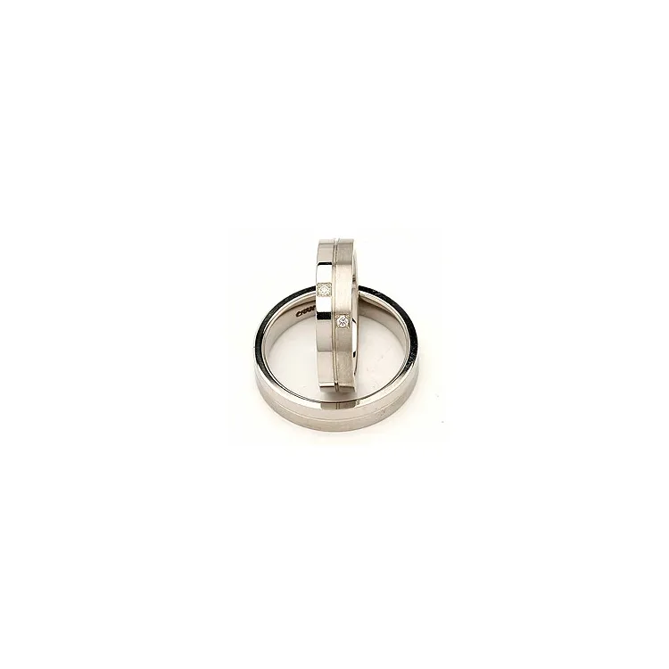 Vielsesringe i sølv 0,028 ct