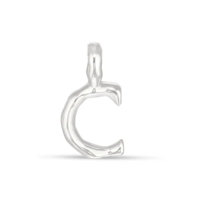 bogstav C vedhæng i sølv - My Letter