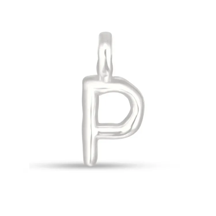 bogstav P vedhæng i sølv - My Letter