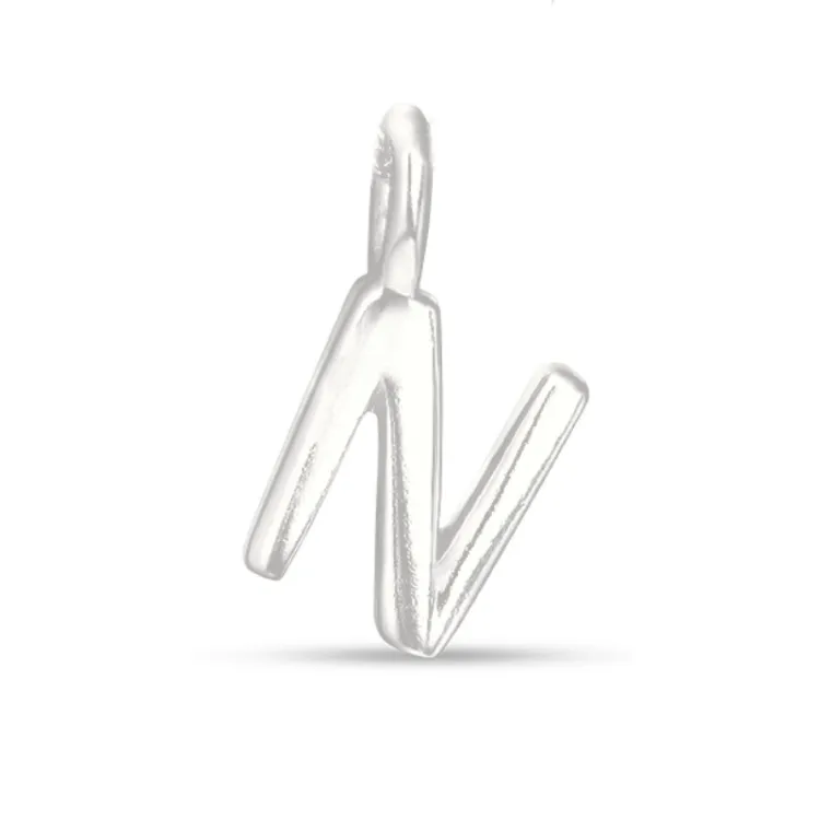 bogstav N vedhæng i sølv - My Letter