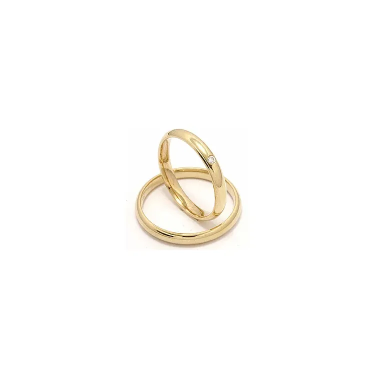 Vielsesringe i 9 karat guld 0,02 ct