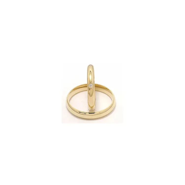 Vielsesringe i 9 karat guld 0,02 ct