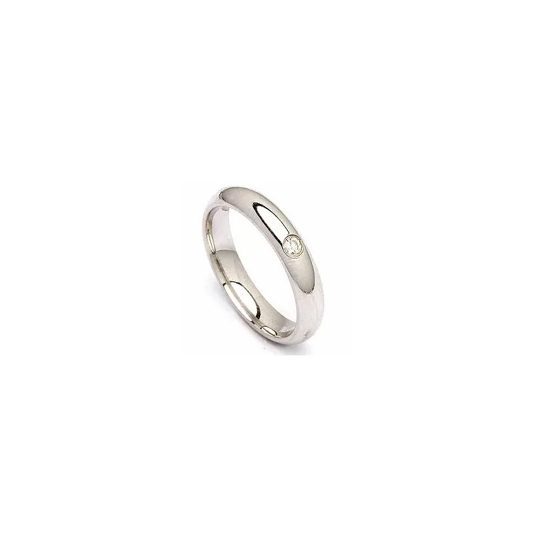 Vielsesring i sølv 0,05 ct