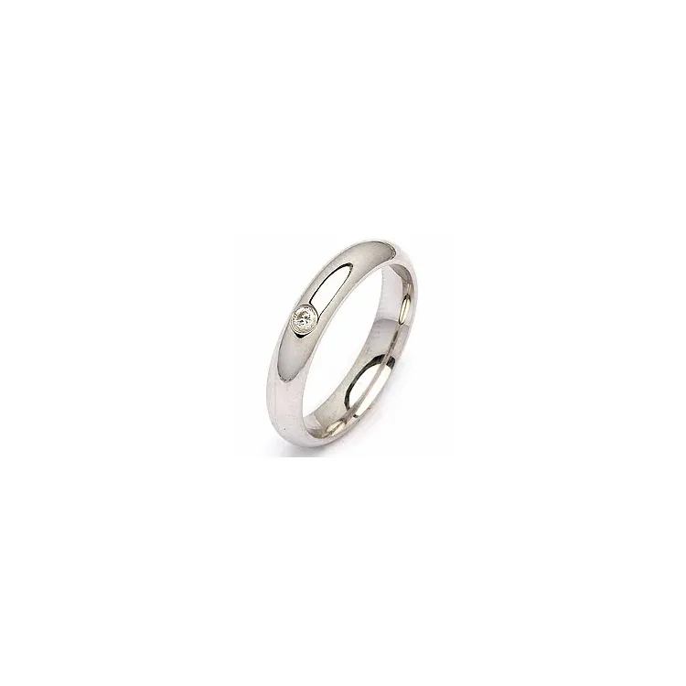 Vielsesring i sølv 0,05 ct