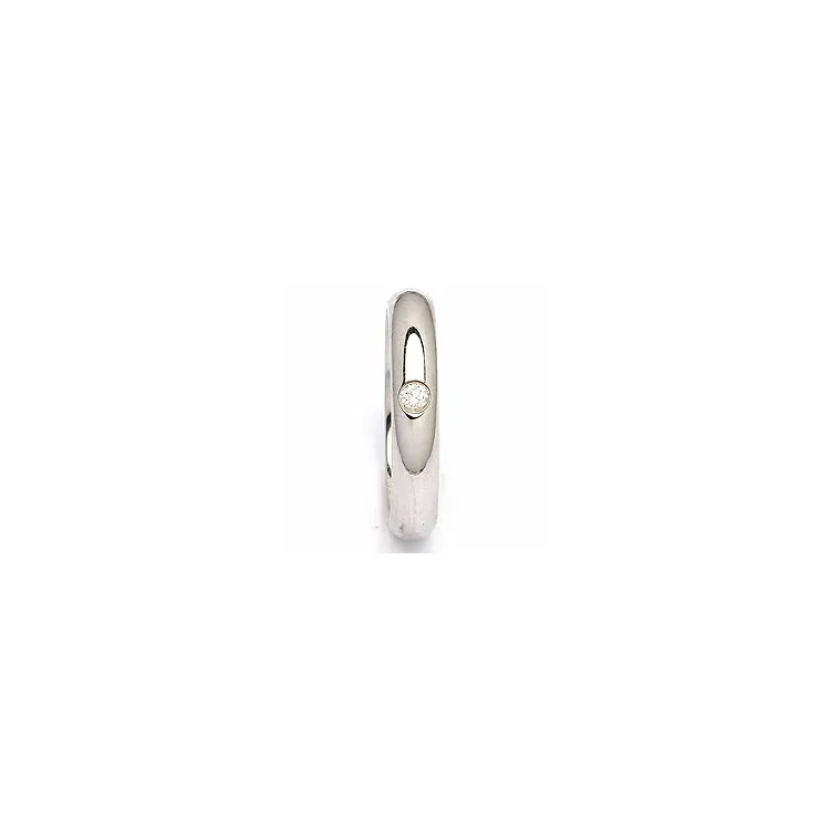Vielsesring i sølv 0,05 ct