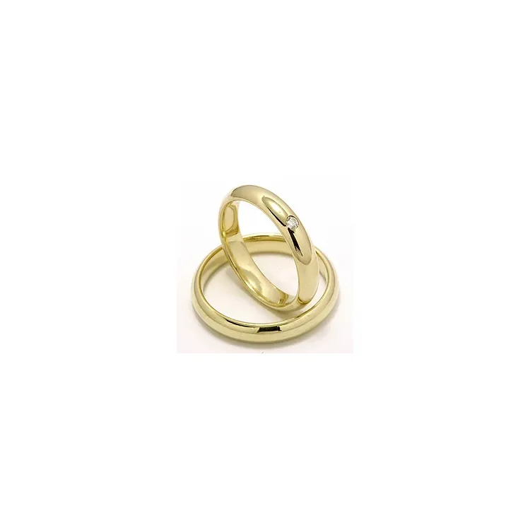 Vielsesringe i 9 karat guld 0,05 ct