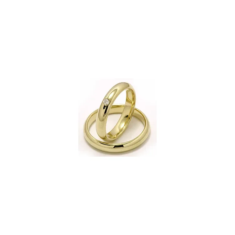 Vielsesringe i 9 karat guld 0,05 ct