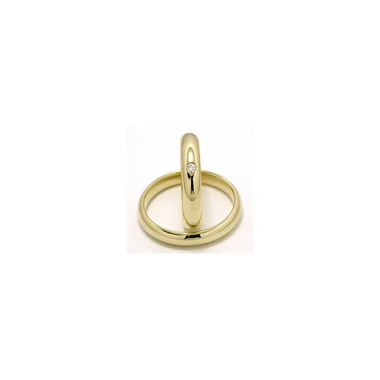 Vielsesringe i 9 karat guld 0,05 ct