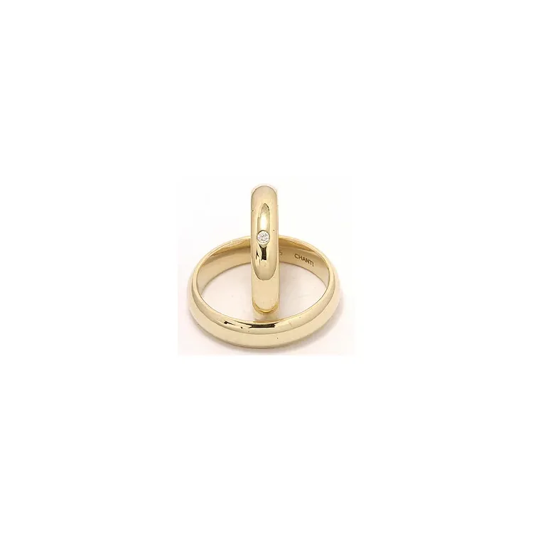Vielsesringe i 9 karat guld 0,02 ct
