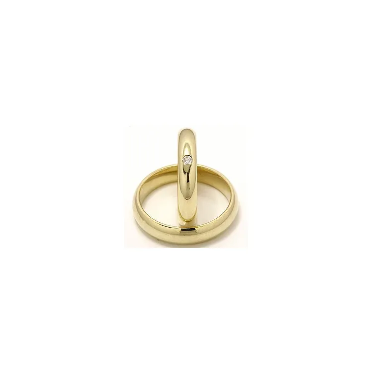 Vielsesringe i 9 karat guld 0,05 ct