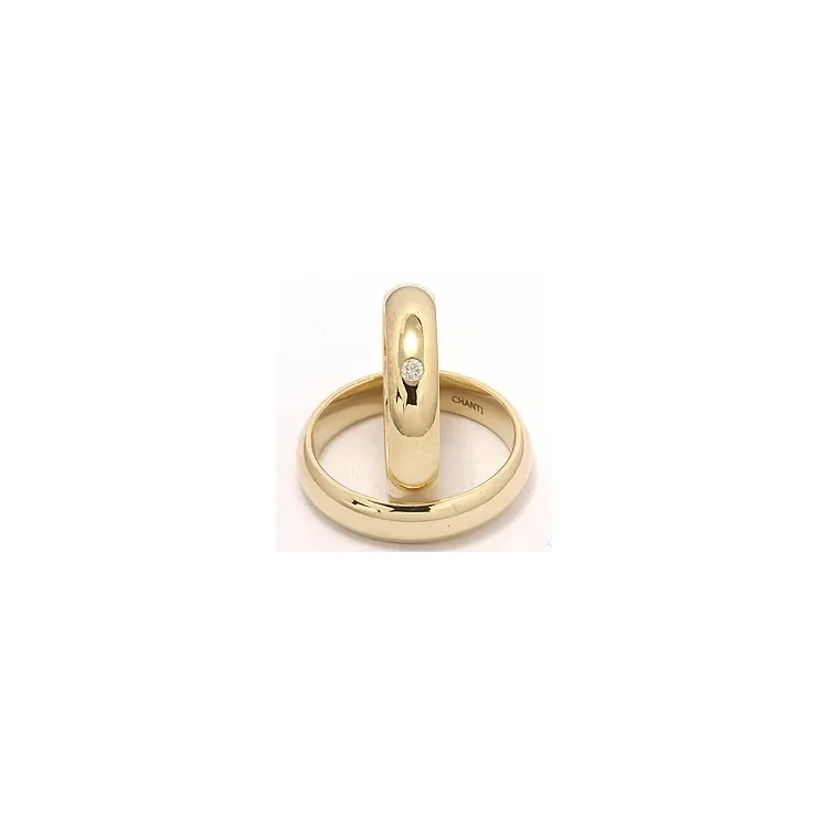 Vielsesringe i 9 karat guld 0,05 ct