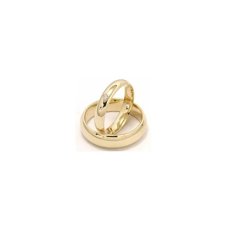 Vielsesringe i 9 karat guld 0,02 ct