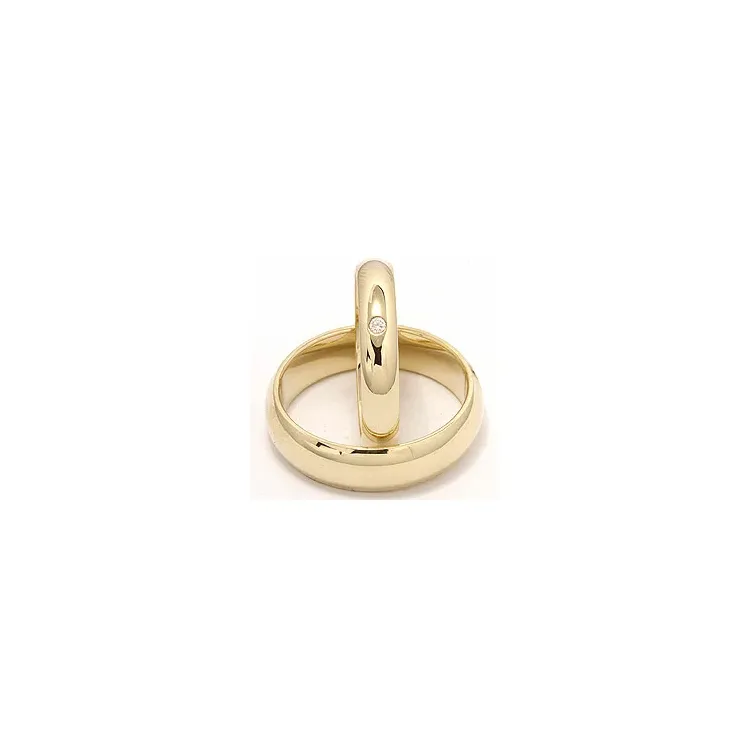 Vielsesringe i 9 karat guld 0,02 ct