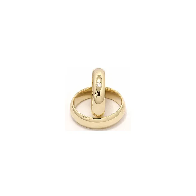 Vielsesringe i 9 karat guld 0,05 ct